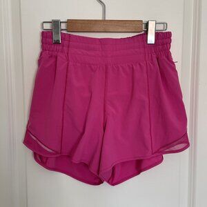 Hotty Hot High-Rise Lined Shorts 4" in Sonic Pink